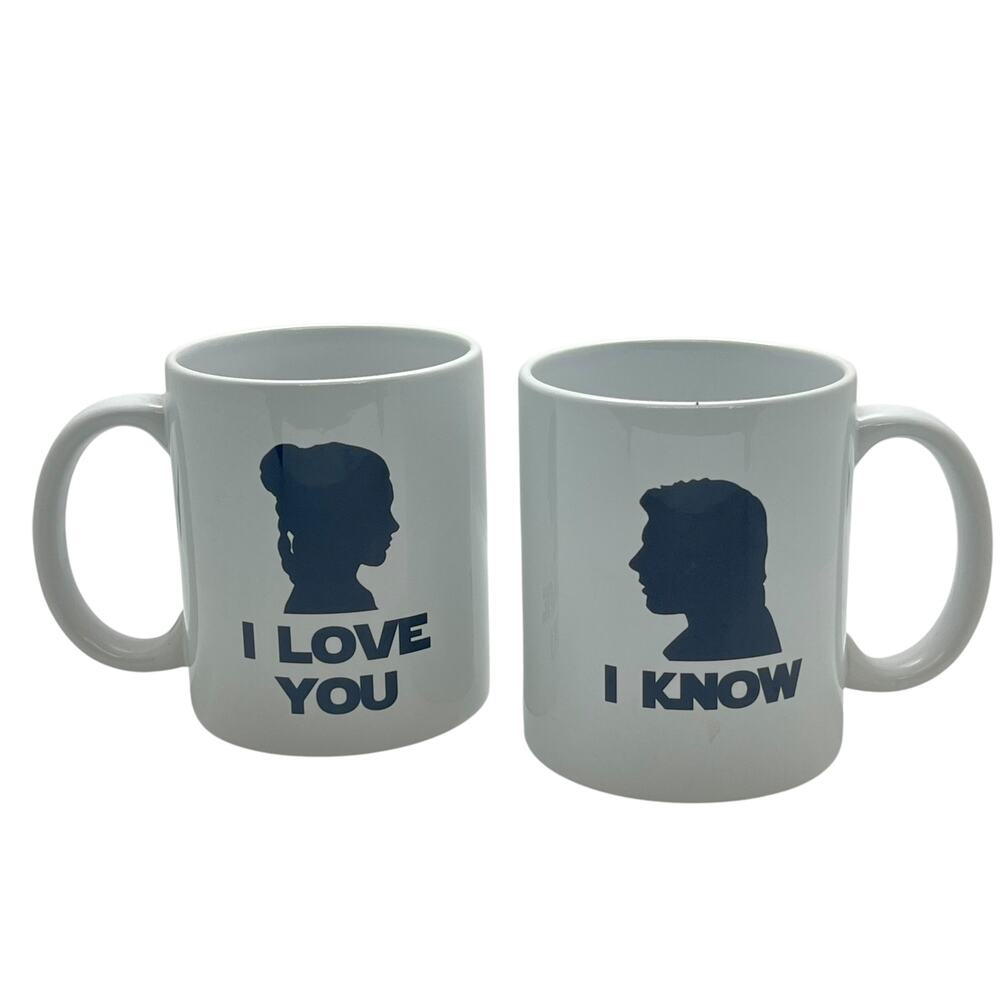 Star Wars Luke Skywalk Princess Leia I Love You I Know Mugs - Picture 2 of 4